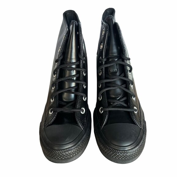 Converse Chuck Taylor All Star Wedge Women's Shoes Sz 8.5 Patent Leather A12827C - Picture 4 of 8